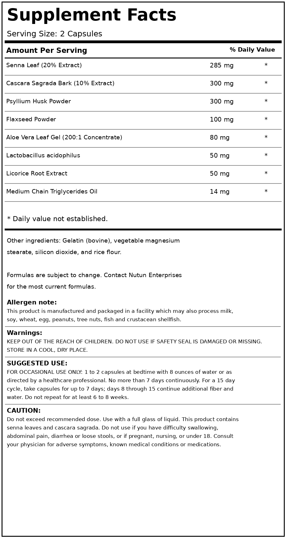 Private Label 15 Day Cleanse Supplement Facts Wholesale Distributor