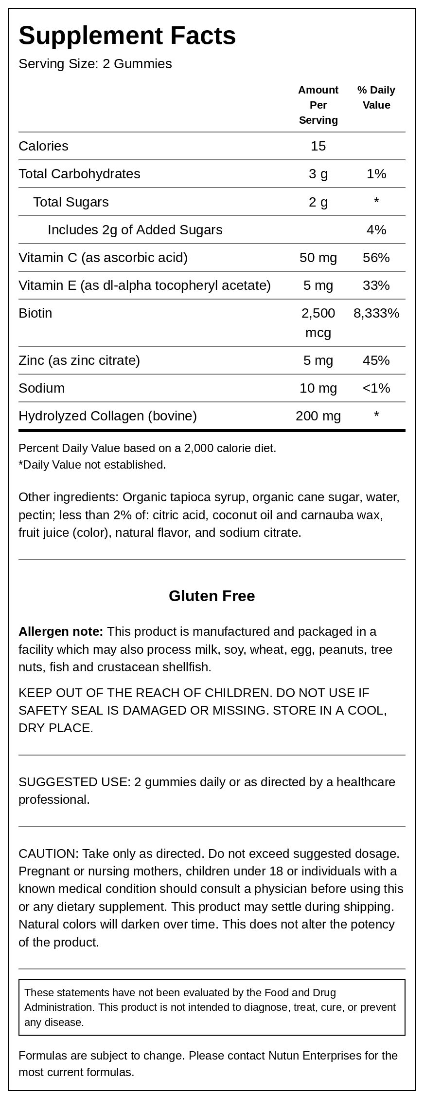 Private Label Beauty Multi Gummies Supplement Facts Wholesale Distributor