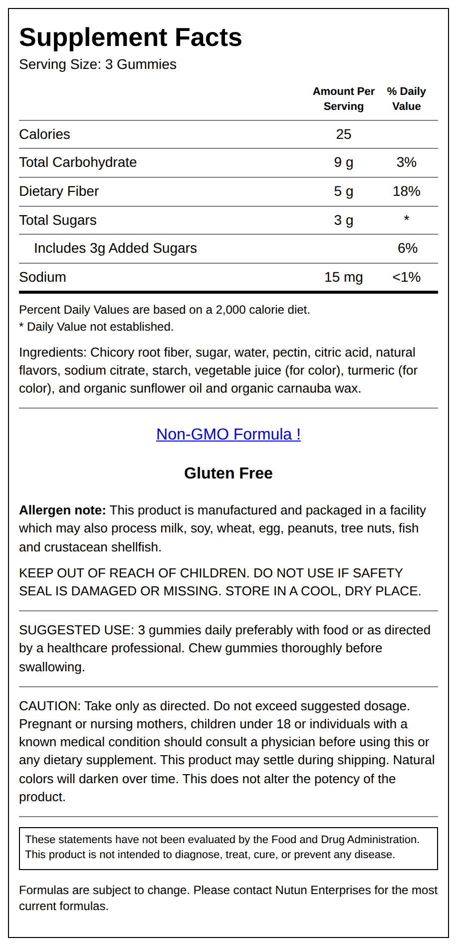 Private Label Fiber Gummy Supplement Facts Wholesale Distributor