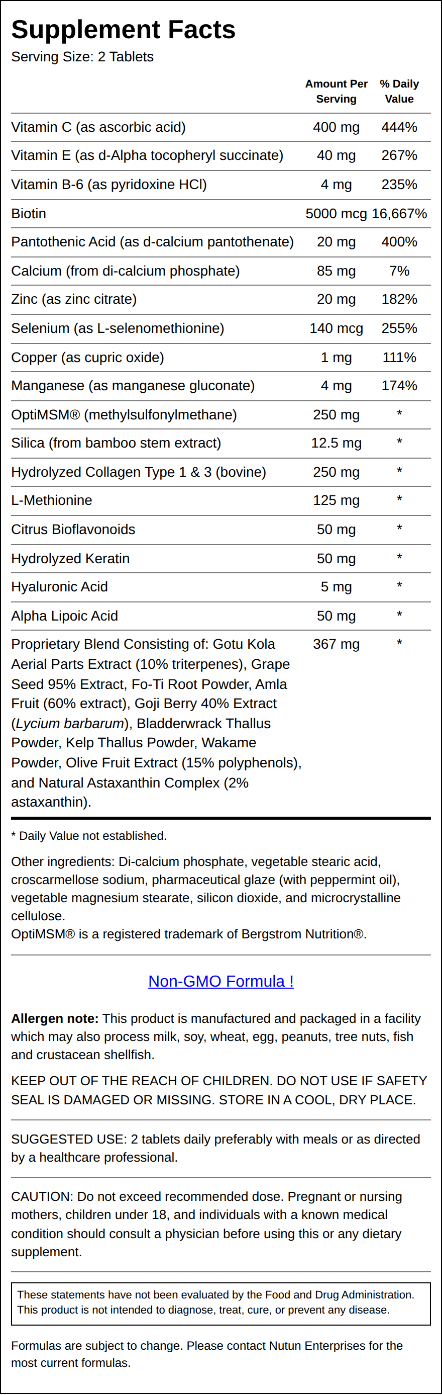 Supplement Facts