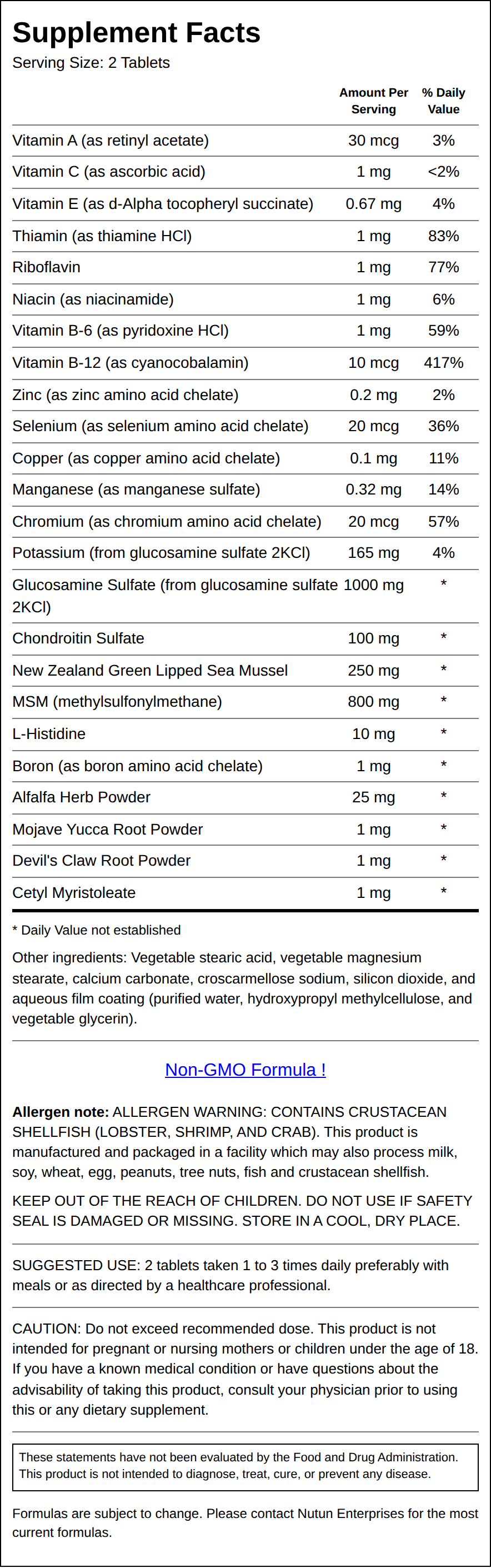 Supplement Facts