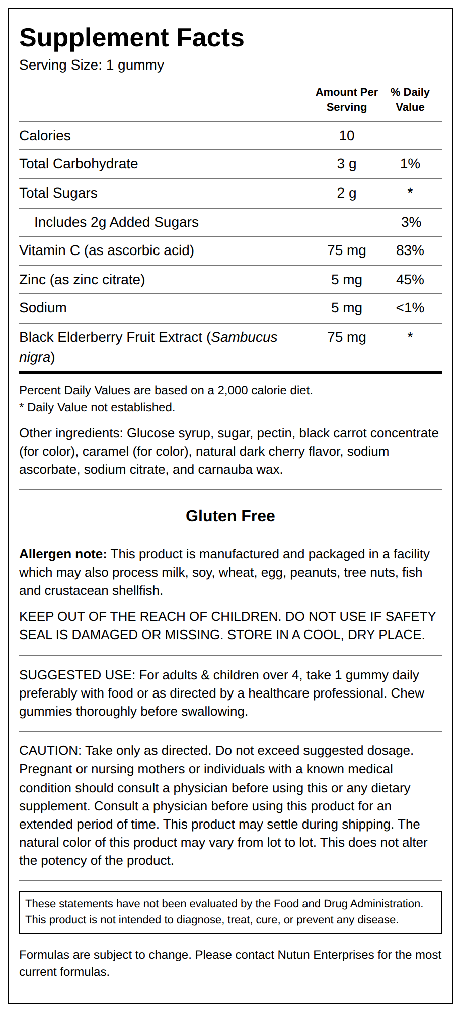 Private Label Kids Elderberry Gummy Supplement Facts Wholesale Distributor
