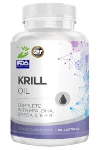 Bottle of Krill Oil 500mg softgels for wholesale and private label orders