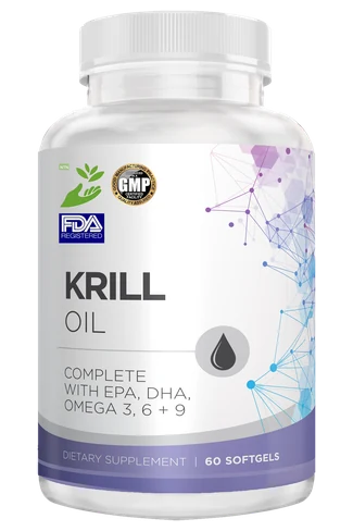 Bottle of Krill Oil 500mg softgels for wholesale and private label orders