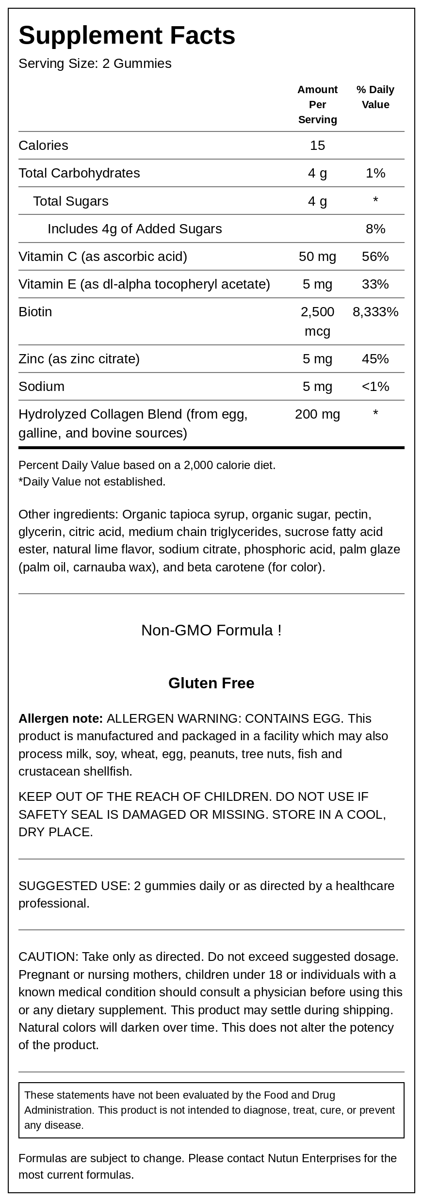 Private Label Lime Beauty Multi Gummies Supplement Facts Wholesale Distributor