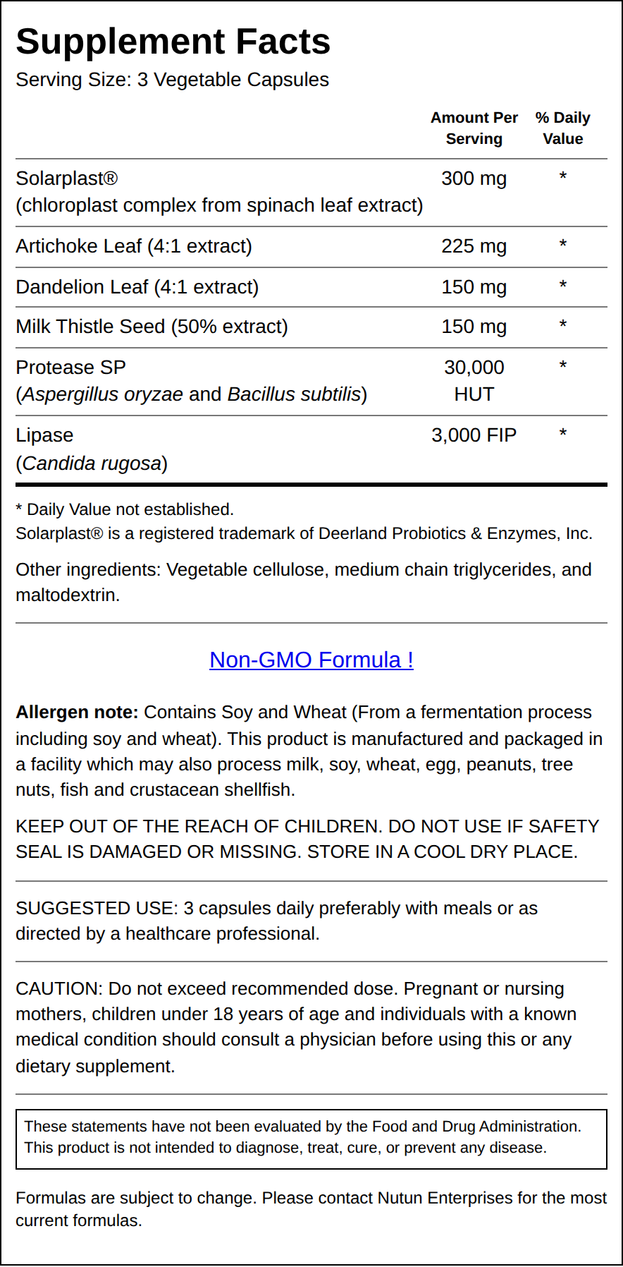Private Label Liver Plast Supplement Facts Wholesale Distributor