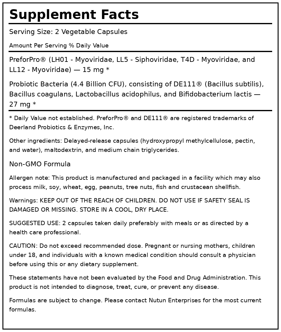 Private Label Prevent Defense Supplement Facts Wholesale Distributor