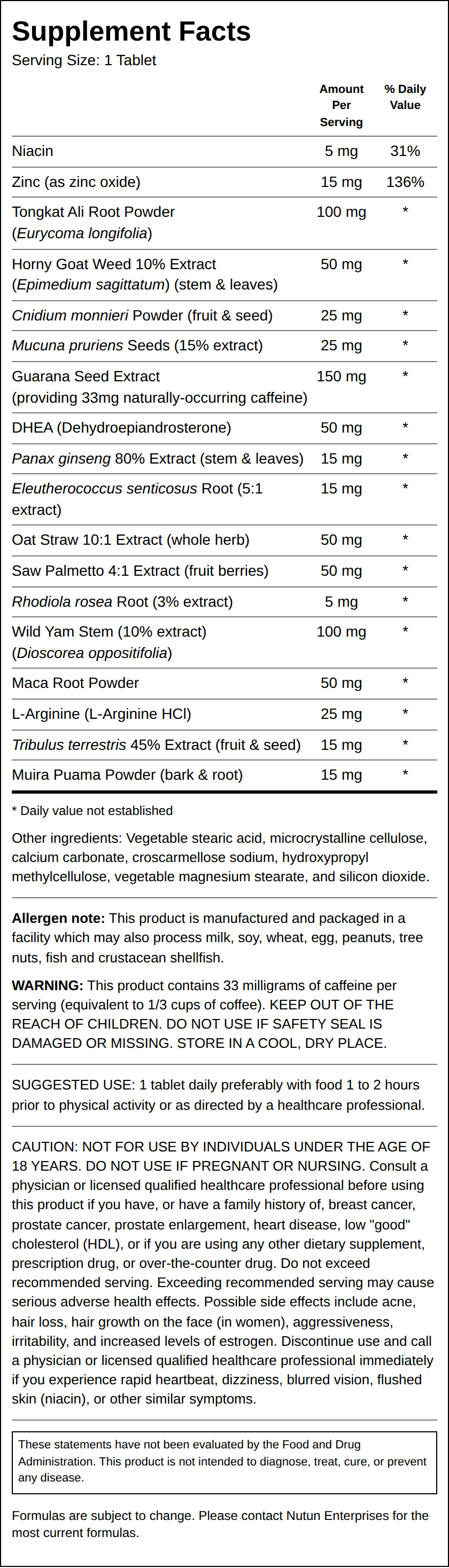 Supplement Facts
