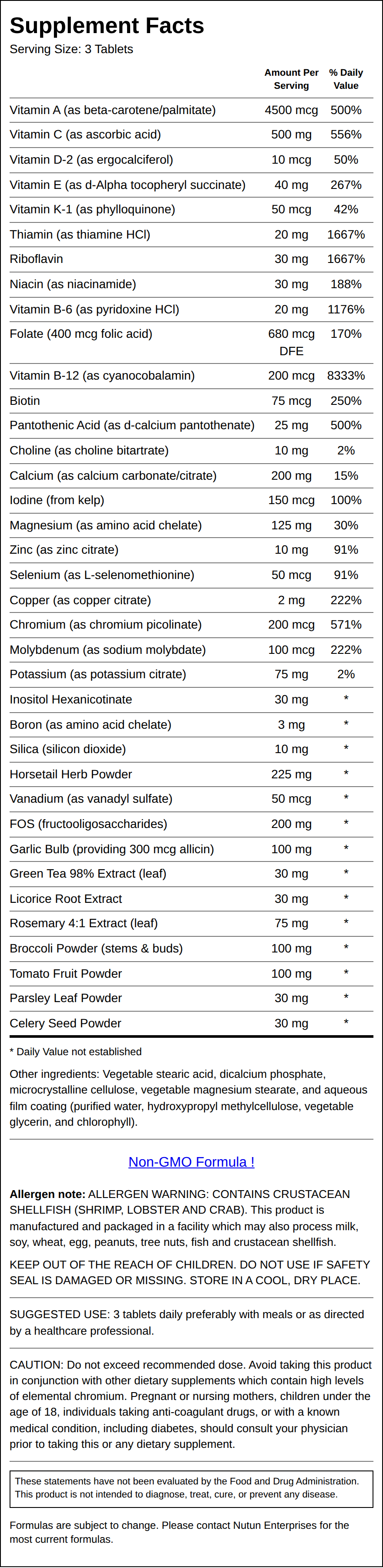 Supplement Facts