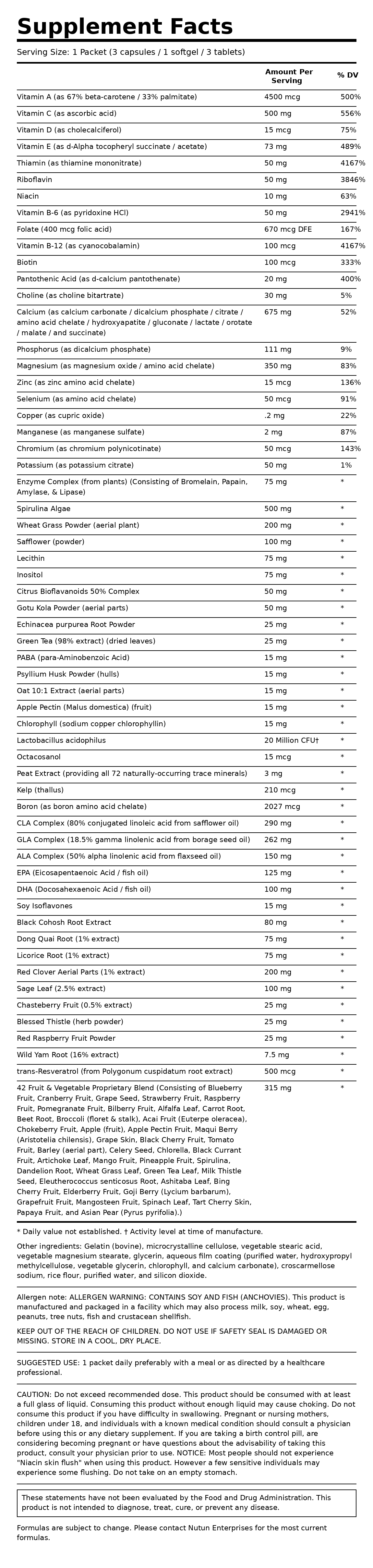 Supplement Facts
